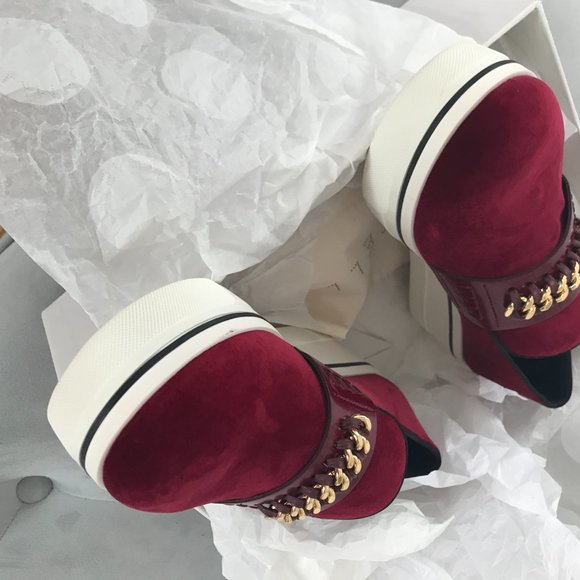 Falabella Velvet Binx Platform Loafers